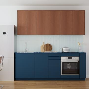 plum living Kitchen Natural Walnut, Blue 03 - Bleu gris