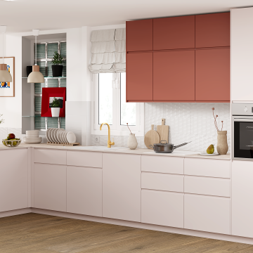 plum living Küche Beige 01 - Beige rosé, Rot 02 - Argile