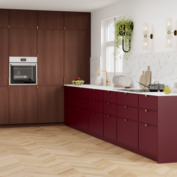 plum living Cuisine Noyer naturel, Grenat