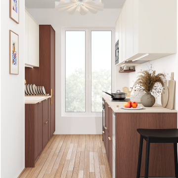 plum living Küche Walnuss Natur, Beige 05 - Ivoire