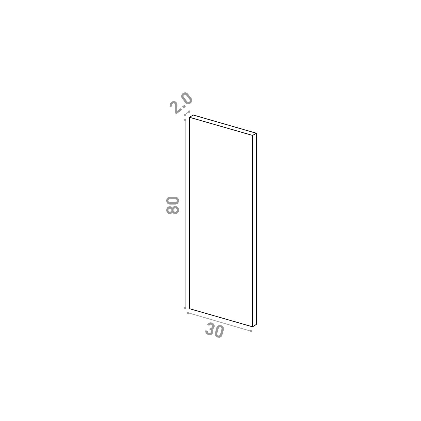 Door 30x80cm | Straight design | Matte lacquered