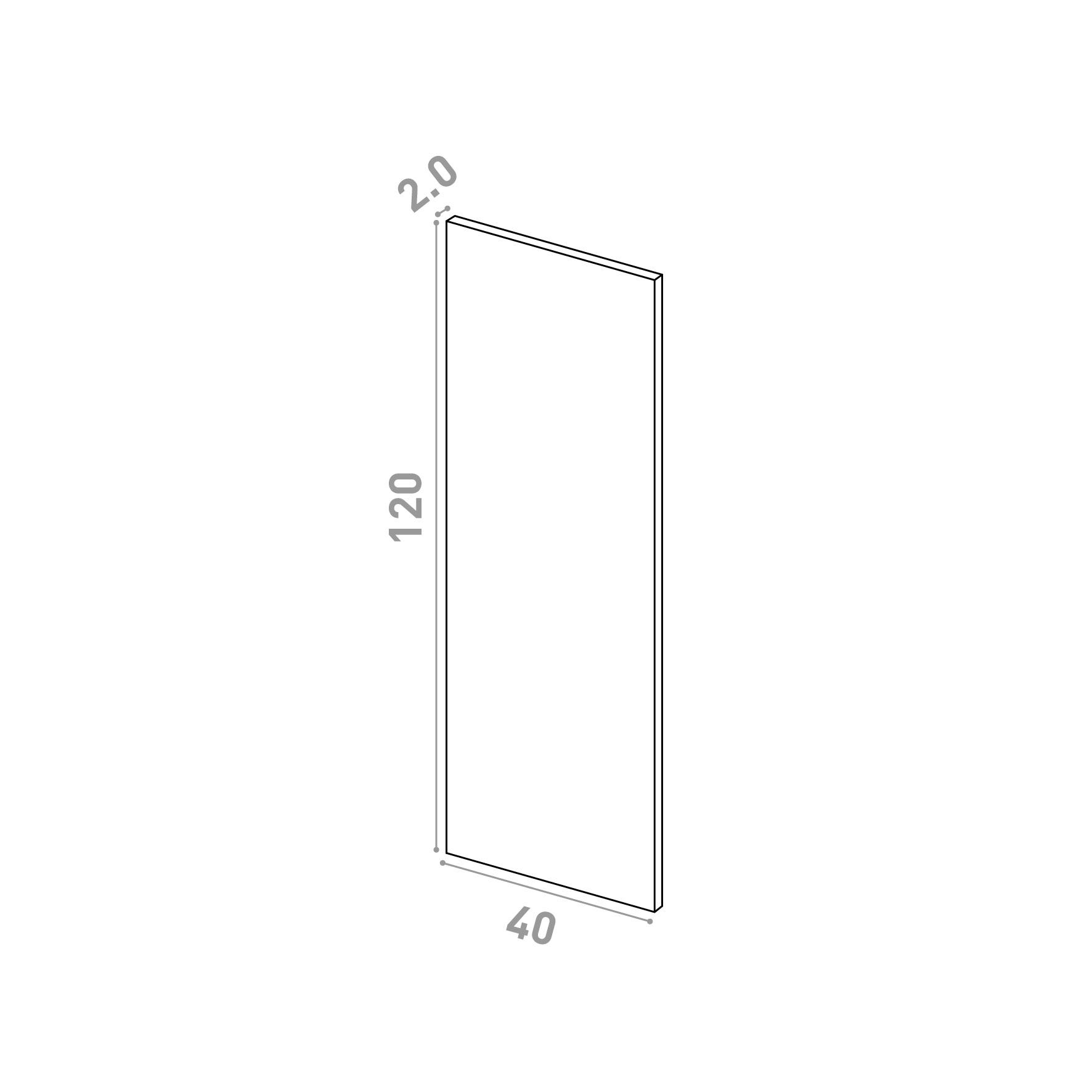 Door 40x120cm | Straight design | Matte lacquered