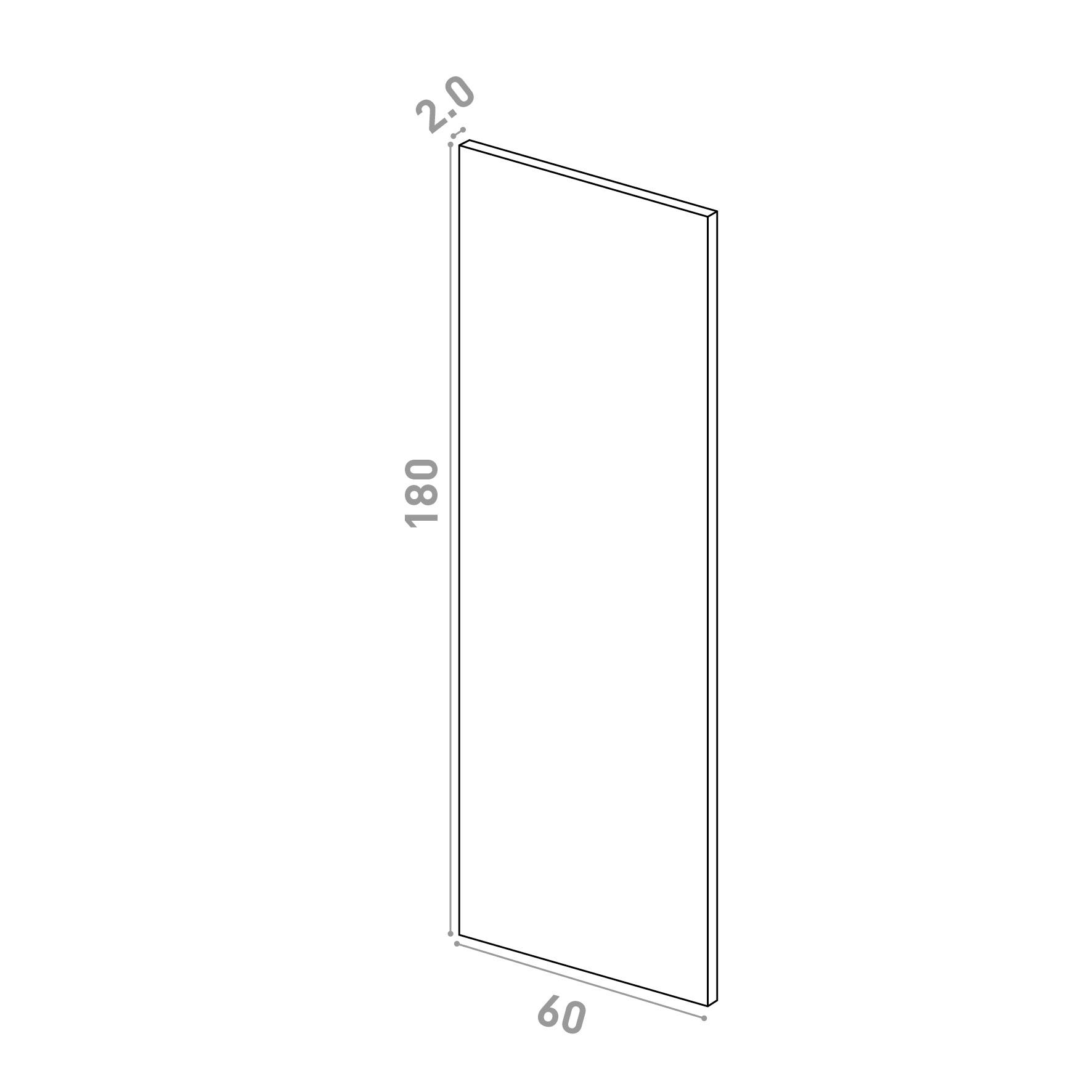 Door 60x180cm | Straight design | Matte lacquered
