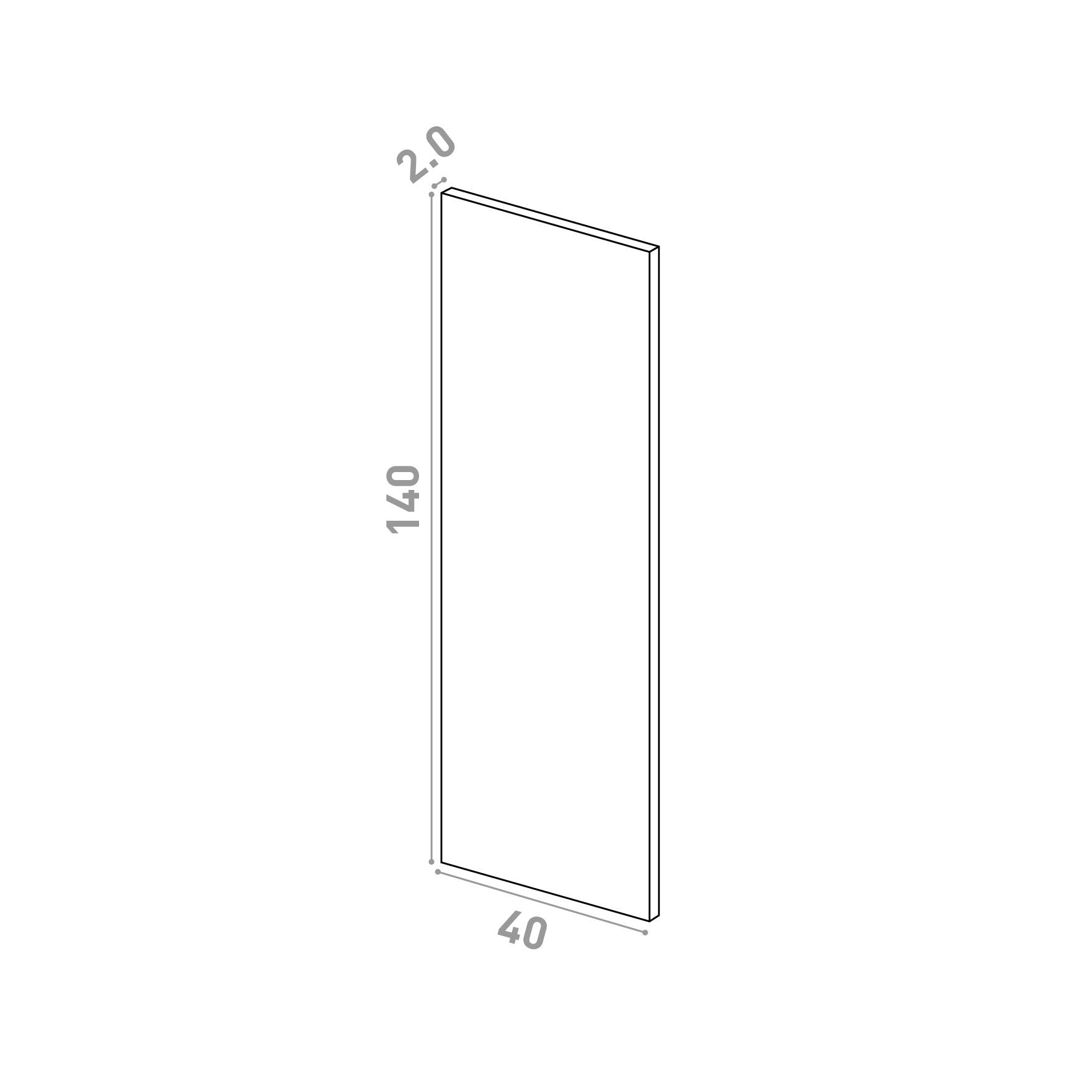 Door 40x140cm | Straight design | Matte lacquered