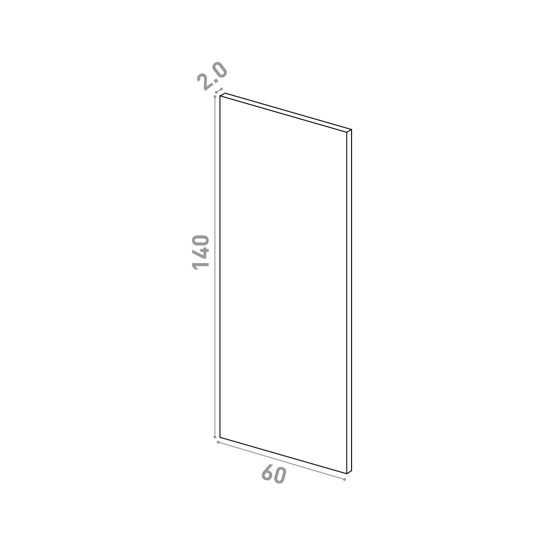 Door 60x140cm | Straight design | Matte lacquered