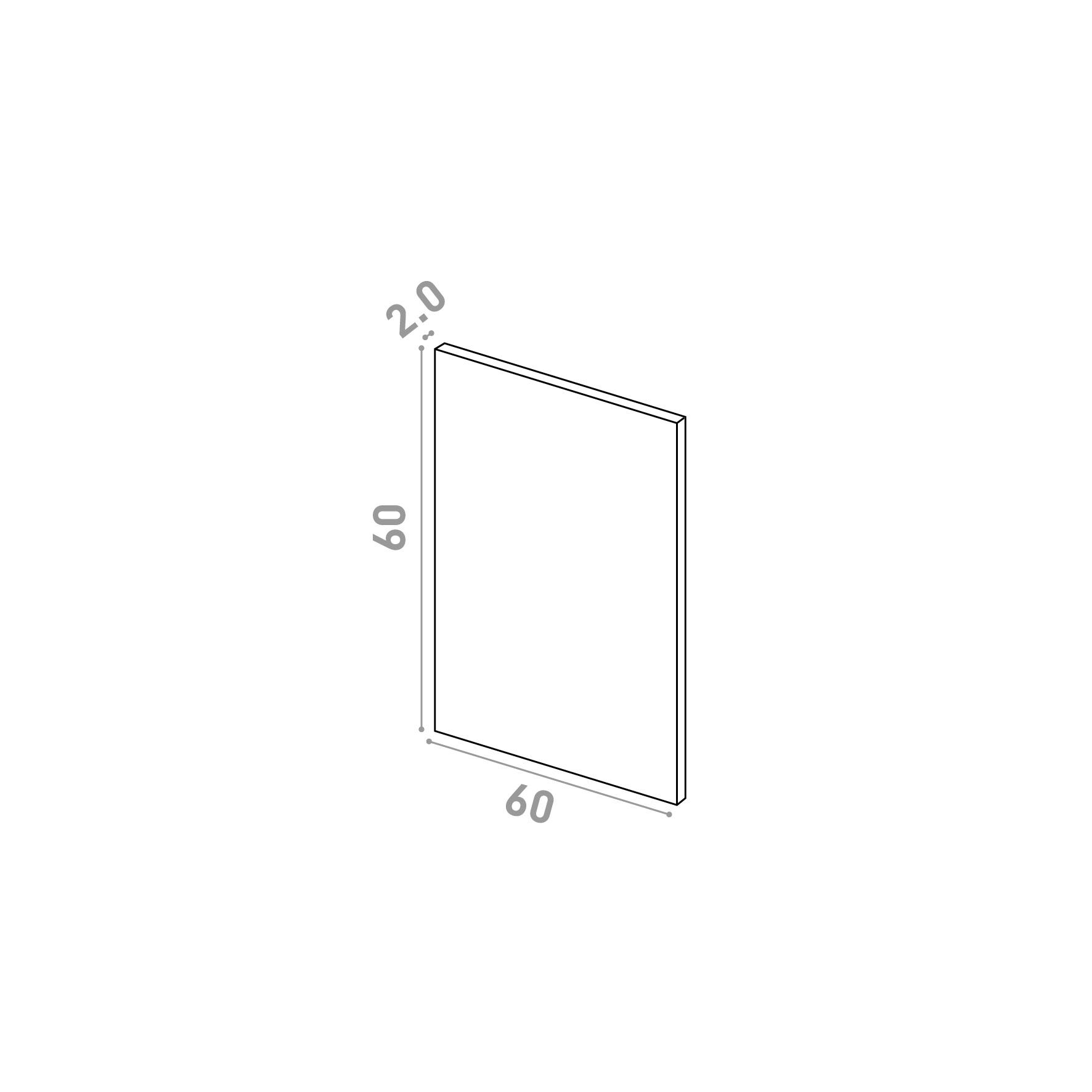 Door 60x60cm | Straight design | Matte lacquered