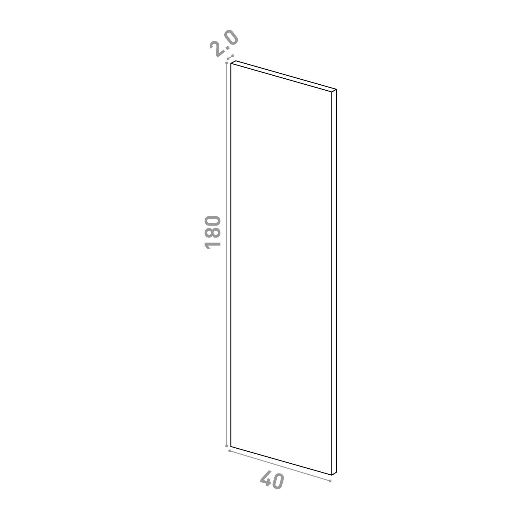 Door 40x180cm | Straight design | Matte lacquered