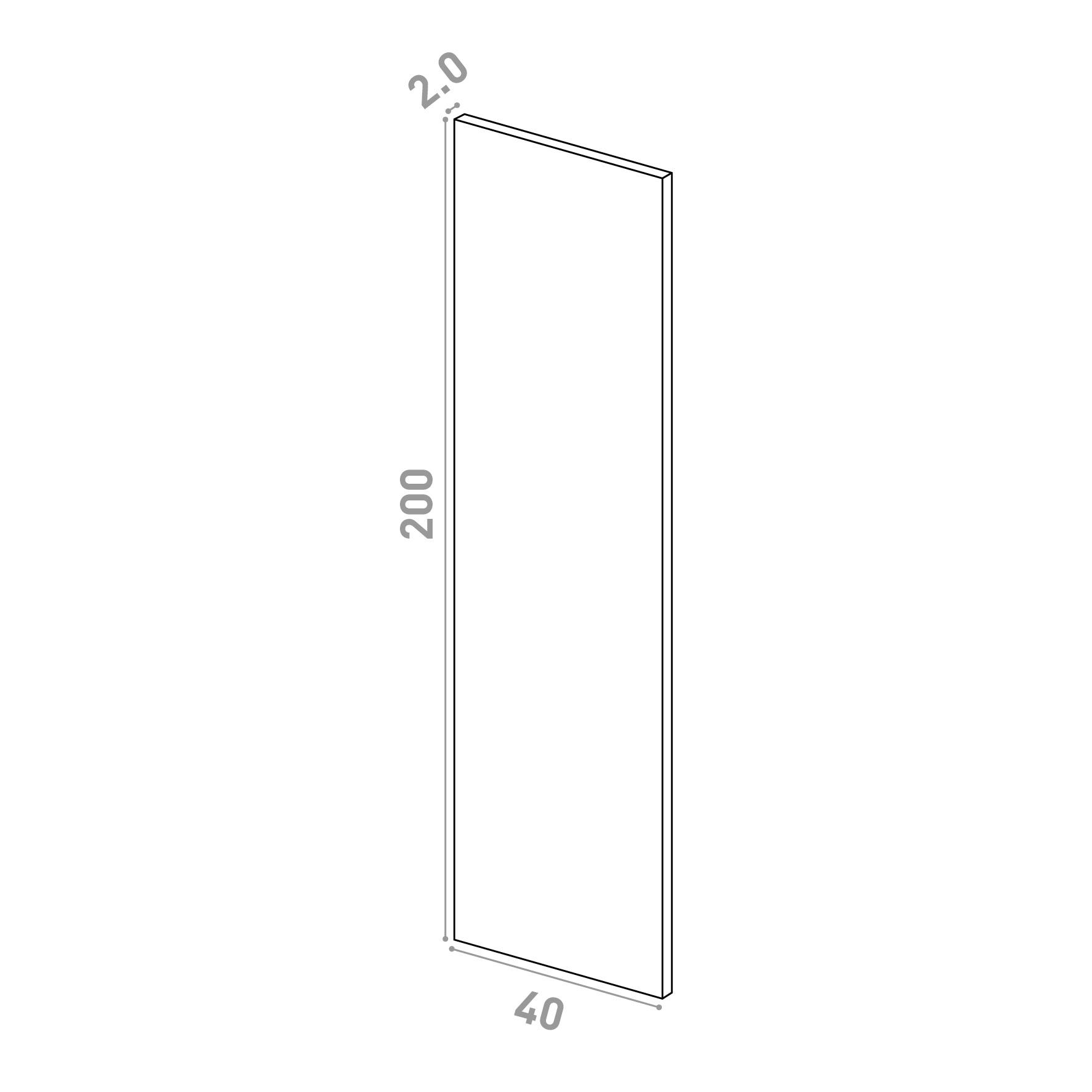 Door 40x200cm | Straight design | Matte lacquered