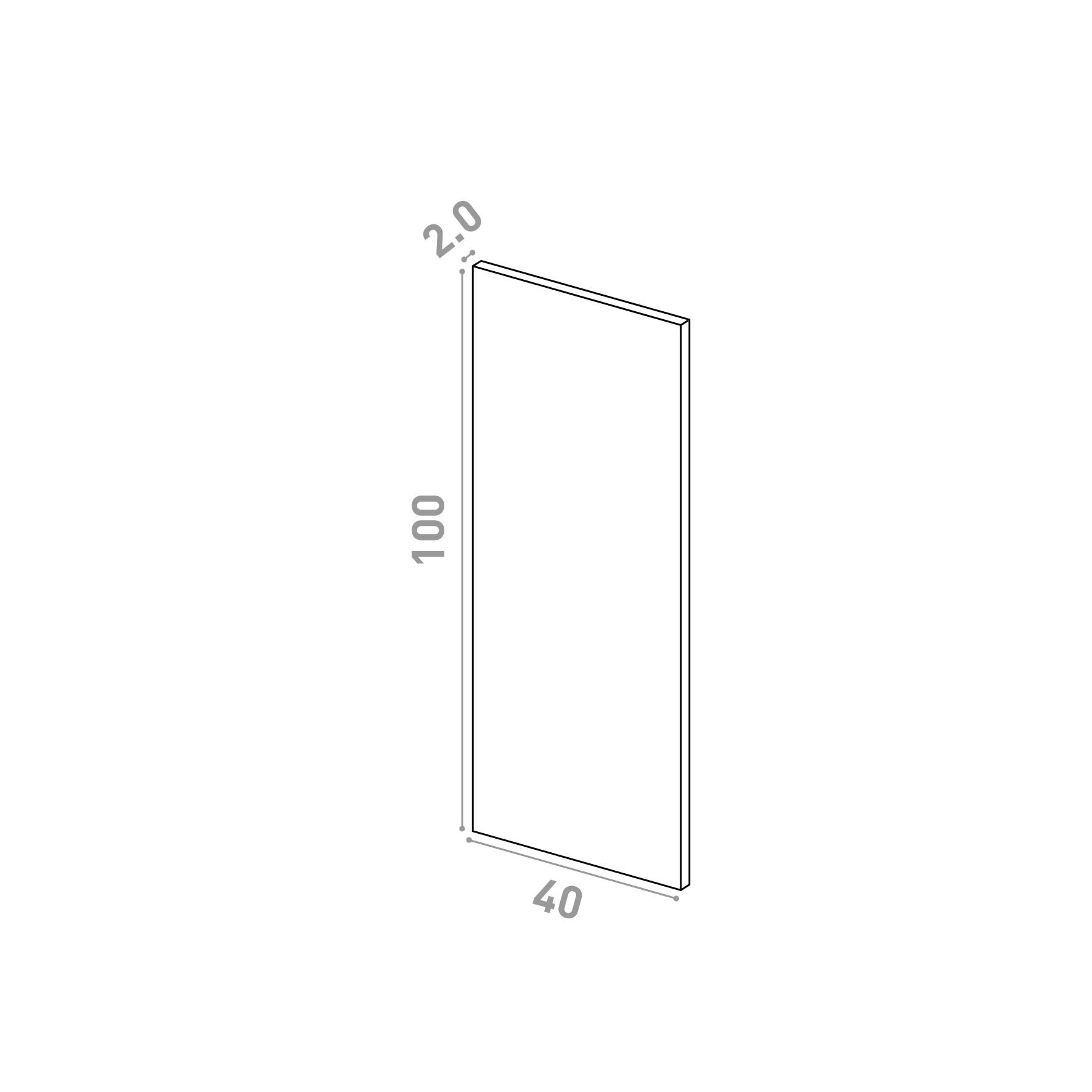 Porte 40X100cm | design lisse | laque mate