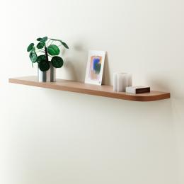 Curved floating shelf 22x120cm · Honey oak