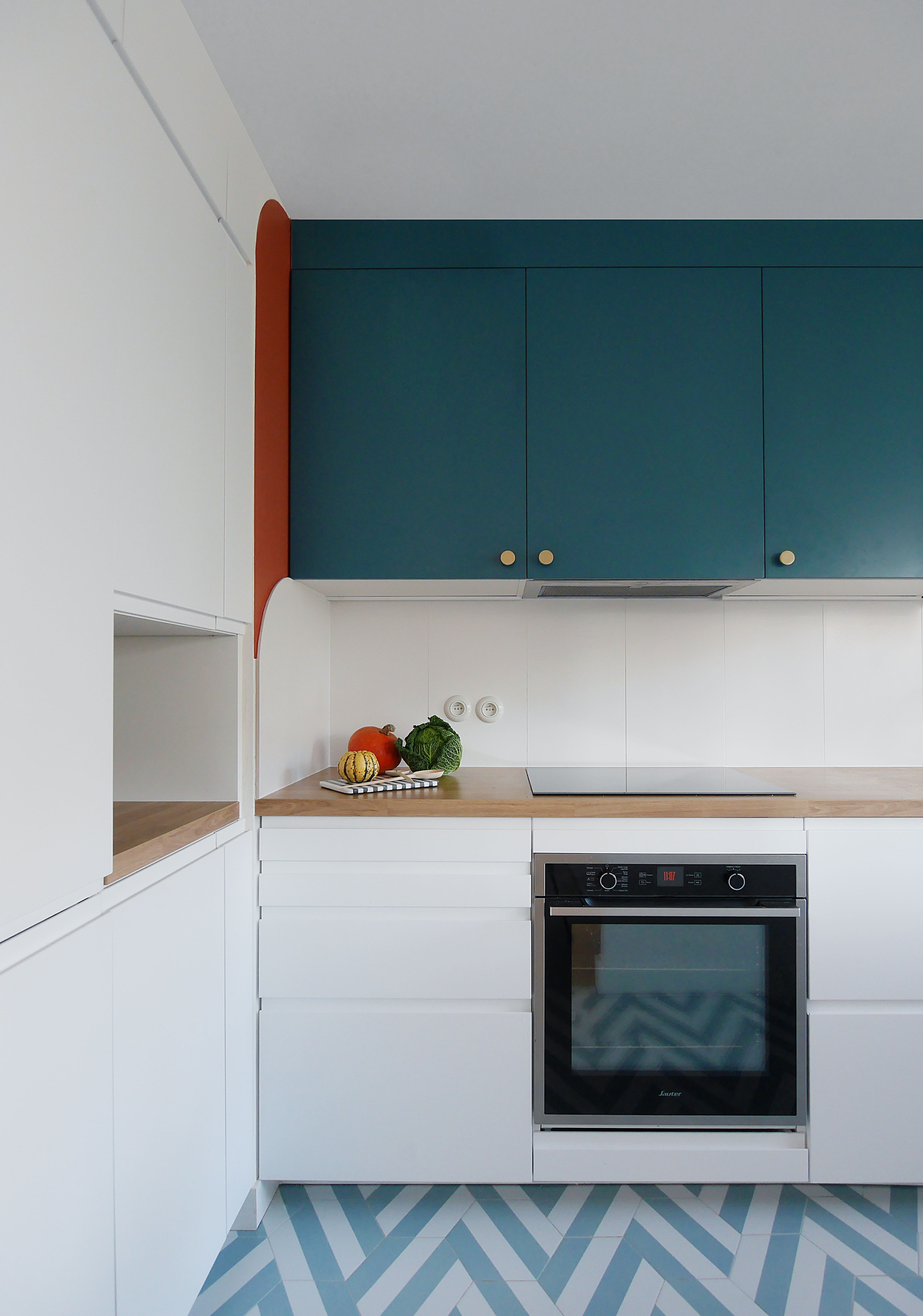 Küche in Blau 01 - Lagon