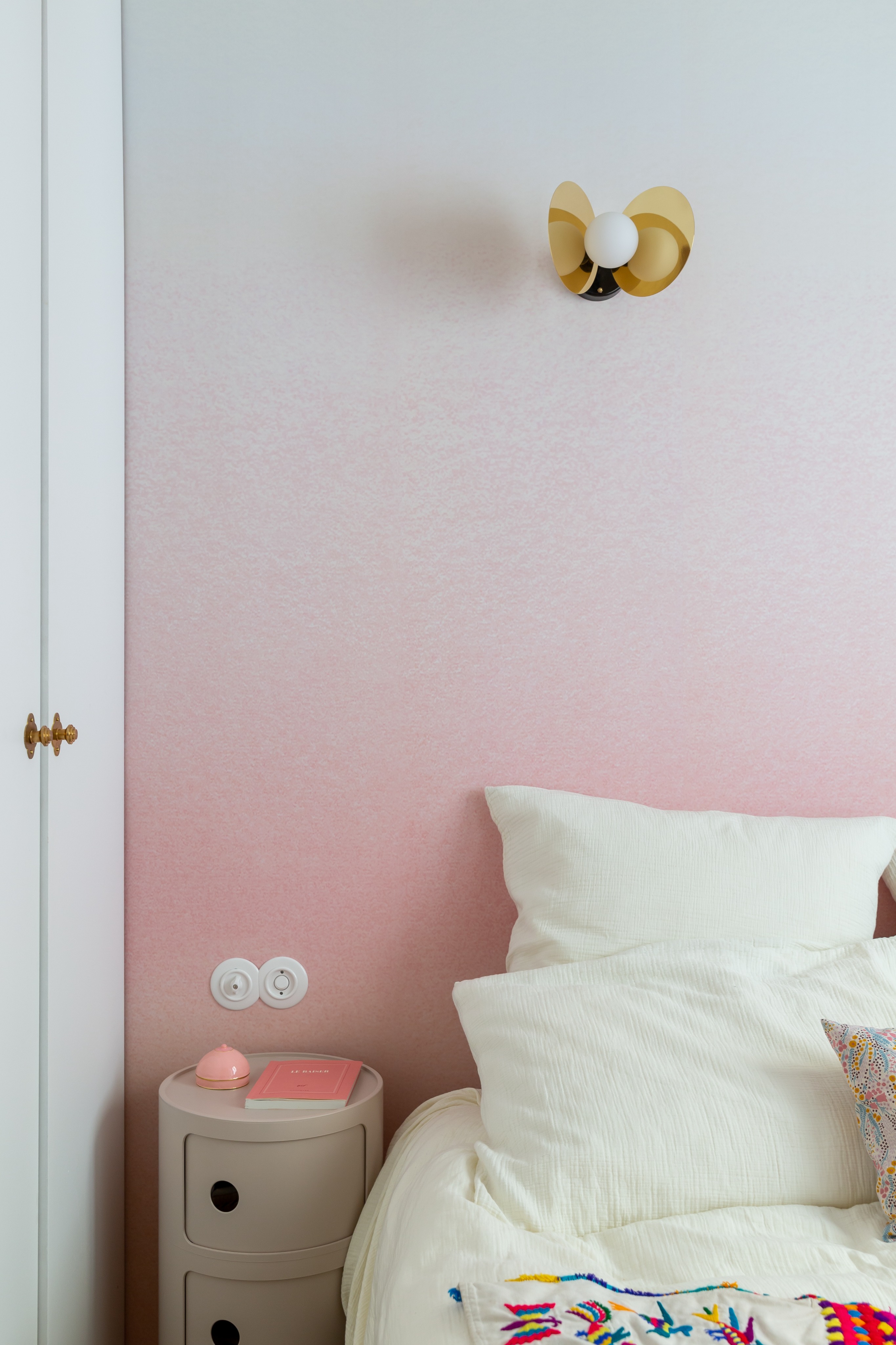 Papier peint chambre rose
